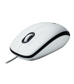 Logitech myš M100, optická, USB, 2 tlačítka, bílá, 1000dpi