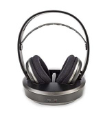 Nedis HPRF210BK - Bezdrátová Sluchátka | Rádiová Frekvence (RF) | Over-ear | Nabíjecí Základna | Černá / Stříbrná