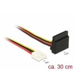 Delock Napájecí kabel Floppy 4 pin samice > SATA 15 pin samice kovová spona 30 cm