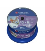 VERBATIM DVD+R(50-Pack)Cake/Print/16x/4.7GB/NoID