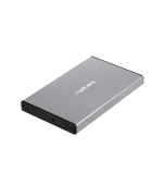 Externí box pro HDD 2,5" USB 3.0 Natec Rhino Go, šedý, hliníkové tělo