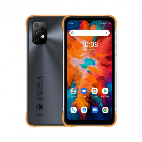 Umidigi Bison X10 Yellow odolný telefon, 6,53" HD+, 4 GB RAM + 64 GB ROM, Andr 11, 6150 mAh, IP69K