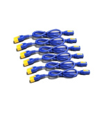 Power Cord Kit (6 ea), Locking, C13 to C14, 1.2m, Blue