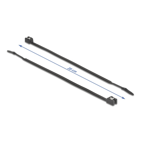 Delock Stahovací páska samořezná, D 200 x Š 4,8 mm, 50 ks, černá