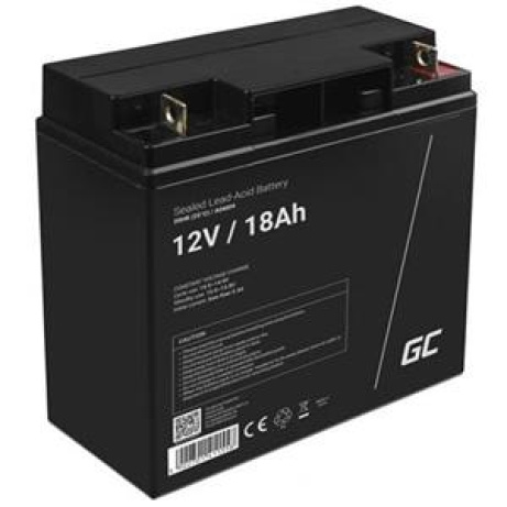 Green Cell AGM VRLA 12V 18Ah maintenance-free battery for mower, scooter, boat, wheelchair
