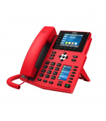 Fanvil X5U-R SIP červený tel., 3,5"bar.disp.+ 2,4" disp., 16SIP, 4link.tl., 30DSS tl., BT, dual Gbit
