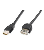 Digitus USB kabel prodlužovací A-A, 3m, černý
