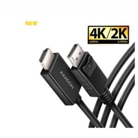 AXAGON RVD-HI20C2, DisplayPort -> HDMI 2.0b redukce / kabel 1.8m, 4K/60Hz
