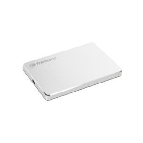 TRANSCEND 2TB StoreJet 25C3S, 2.5", USB-C (3.1 Gen 1) Stylový externí hard disk, ultra-tenký, stříbrný