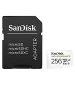SanDisk High Endurance/micro SDXC/256GB/Class 10/+ Adaptér/Bílá