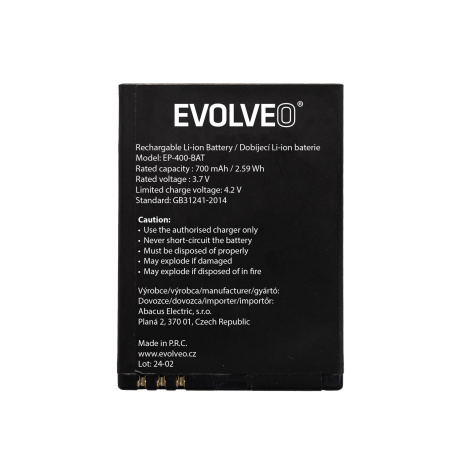 EVOLVEO orig. baterie 700 mAh pro EasyPhone ID/EG/XS (EP-400/550/570)