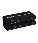 PremiumCord HDMI switch 3:1 kovový, dálkové ovl.