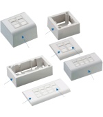 DATACOM Modul.dat.zásuvka STP CAT5E 4xRJ45 na i pod omítku