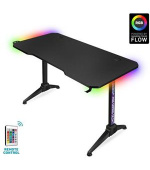 CONNECT IT NEO+ herní stůl s RGB podsvícením, ČERNÝ