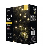 Vánoční řetěz 180 LED, 18m, teplá bílá + časovač