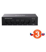 Tenda TEG2205D Websmart L2 cloud managed switch, 5x 10/100/1000 Mbps, Kov, Fanless - bez ventilátorů