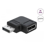 Delock Adaptér DisplayPort 1.4 samec na samice 90° levý pravoúhlý 8K 60 Hz