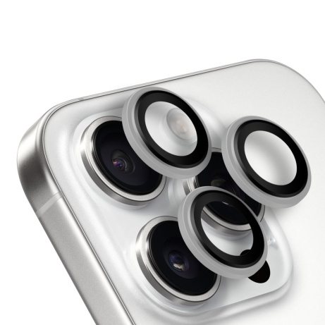 OBAL:ME Ochrana Čoček pro Apple iPhone 15 Pro/15 Pro Max White Titanium