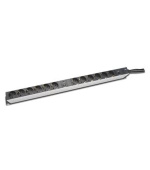 DIGITUS 19" PDU, 1U hliník, SCHUKO -> 12x CEE 7/4, jistič
