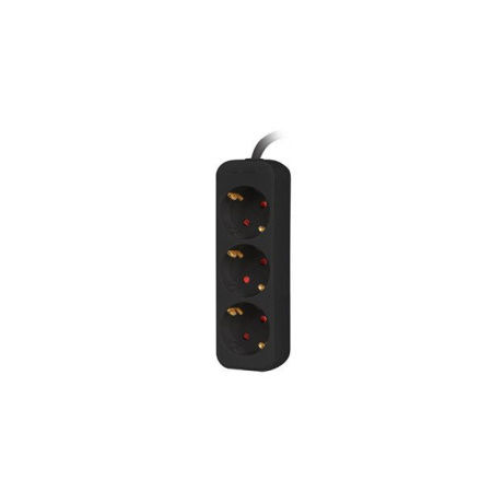 LANBERG NAPÁJECÍ LIŠTA 1,5 M 3X ZÁSUVKY SCHUKO KVALITNÍ MĚDĚNÝ KABEL ČERNÝ