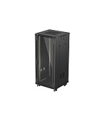 LANBERG 19" VOLNĚ STOJÍCÍ RACKOVÁ SKŘÍŇ 27U/600X600 (FLAT PACK) S PROSKLENÝMI DVEŘMI ČERNÁ
