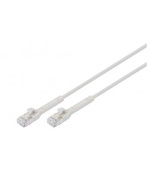DIGITUS CAT 6A F-FTP ohebný propojovací kabel, Cu, TPE-LSZH AWG 32/7, délka 0.3 m, šedá