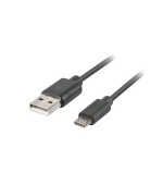 LANBERG Micro USB (M) na USB-A (M) 2.0 kabel 1,8m, černý, rychlé nabíjení 3.0