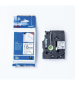 Brother - TZe-FA4, bílá / modrá (18mm, zažehlovací páska, 3m)