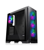 EVOLVEO Ptero Q2G, skříň ATX, 4x ARGB ventilátor, čelní+boční panel sklo, černá