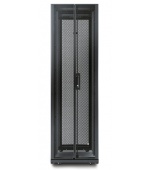 NetShelter AV 42U 600mm Wide x 825 Deep Enclosure with Sides and 10-32 Threaded Rails Black