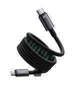 Baseus datový magnetický kabel Tungsten Gold USB-C/USB-C 1m 100W černý
