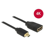 Delock kabel High Speed HDMI s Ethernetem – HDMI Micro-D samec > HDMI-A samice 3D 4K 20 cm