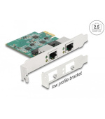 Delock PCI Express x1 karta na 2 x RJ45 2,5 Gigabit LAN