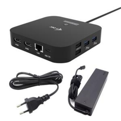 i-tec USB-C Dual HDMI Docking Station with Power Delivery 100W + i-tec Universal Charger 100W