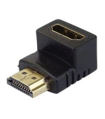 PremiumCord Adapter HDMI M/F zahnutý do pravého úhlu 90°, pozlacená