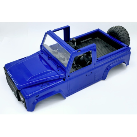 Použitá modrá karoserie pro RC auto RMT LAND ROVER 1/12