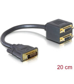 Delock adaptér DVI 25 samec > 2x DVI 25 samice