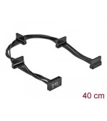 Delock Napájecí kabel SATA 15 pin samec > 4 x SATA 15 pin samice 40 cm černý