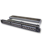 DATACOM Patch panel 19" STP 24 port CAT6A LSA 1U BK (3x8p) / VL