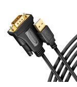 AXAGON ADS-1PQN, USB-A 2.0 - sériový RS-232 DB9-M FTDI adaptér / kabel 1.5m