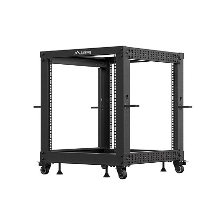 LANBERG OTEVŘENÝ RACK 12U 19" 600X600-1100 NASTAVITELNÝ ČERNÝ
