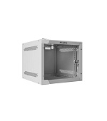 LANBERG RACKOVÁ SKŘÍŇ 10" NÁSTĚNNÁ 4U/280X310 (FLAT PACK) S PROSKLENÝMI DVEŘMI ŠEDÁ