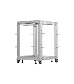 LANBERG OTEVŘENÝ RACK 19" 15U 600X600-1100 NASTAVITELNÝ ŠEDÝ
