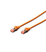 Digitus CAT 6 S-FTP patch cable, Cu, LSZH AWG 27/7, length 1 m, color orange