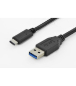 Edfnet Připojovací kabel USB typu C, typ C na A M/M, 1,0 m, 3A, 5 GB, verze 3.0, bl