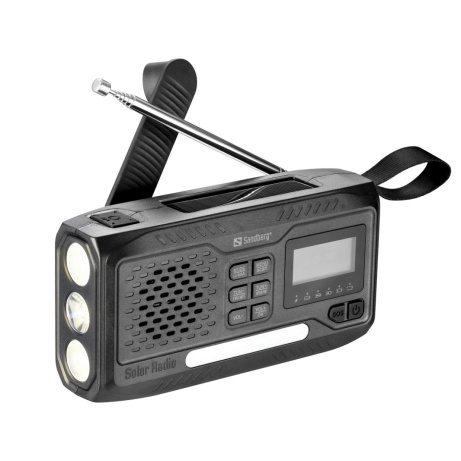 Sandberg Survivor All-in-1 DAB Radio 4500 mAh, multifunkční outdoorové rádio, černé