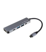 5-portový hliníkový USB-C FIXED HUB Mini