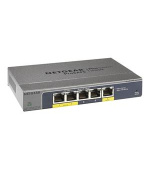 Netgear PLUS SWITCH, 5xGbE powering only via PoE switch (mngt. via PC utility-monitoring also via WEB)