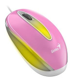Genius DX-Mini / Myš, drátová, optická, 1000DPI, 3 tlačítka, USB, RGB LED, růžová