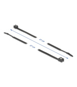 Delock Stahovací páska samořezná, D 370 x Š 4,8 mm, 50 ks, černá